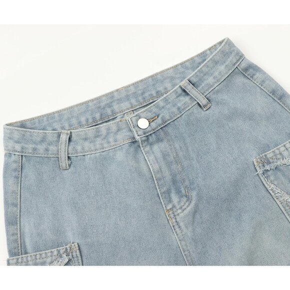 Cute Star Y2K Cargo Jeans - Comfortable High Waist Style for Daily Wear - Picture 2 of 6